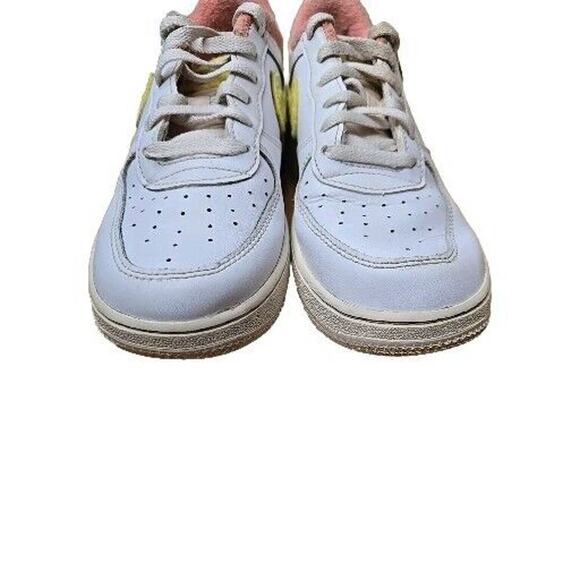 NIKE FORCE 1 LV8 PS White Yellow Strike DV2199-100 Youth Size 2.5 Kids Eu 34 - Picture 4 of 7